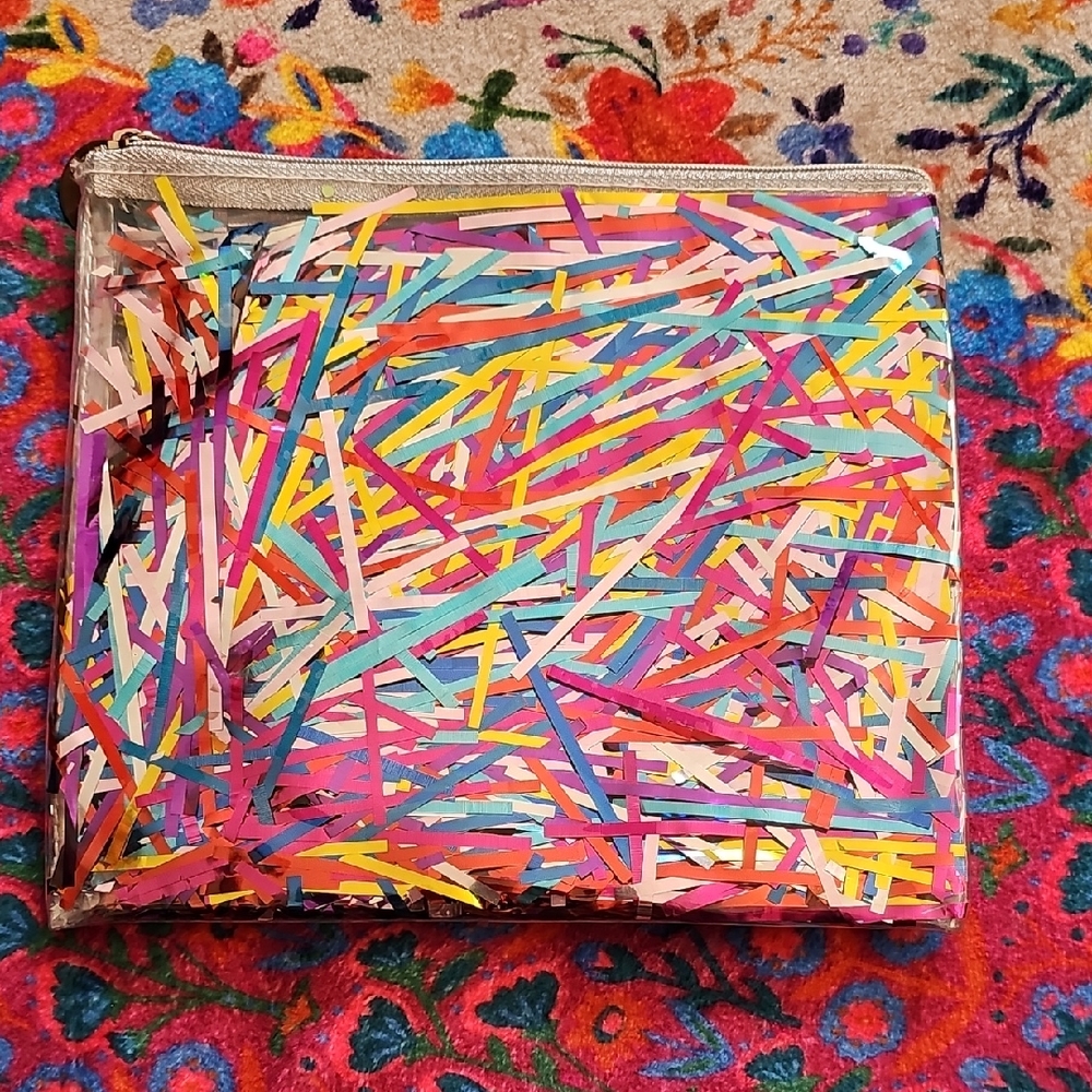 Packed Party Multicolor Confetti Cosmetic Bag